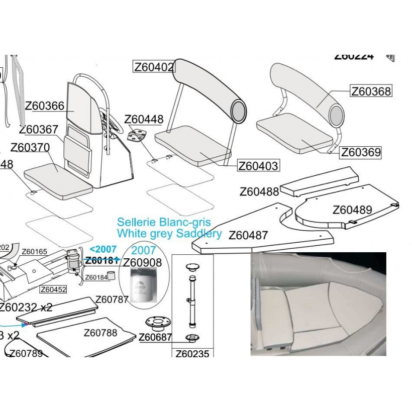 Purchase Sunbed Cushion for Bombard Explorer 640 Center